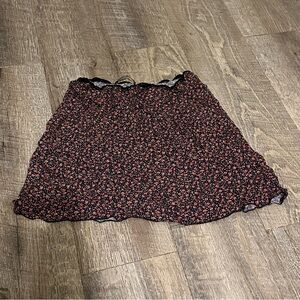 Brandy Melville Red Ruched Mini Skirt Casual